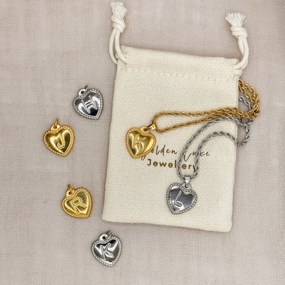 Heart Initial Necklace