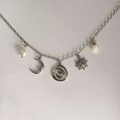 Dainty Rolo Multi Charm Necklace