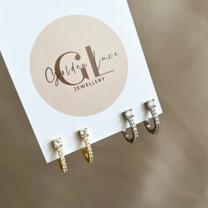 Thea Huggie Hoop Earrings