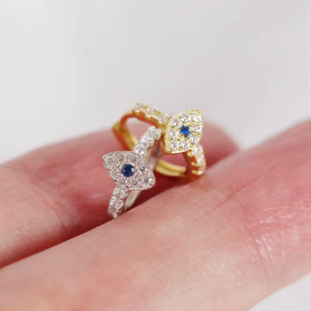 Evil Eye Huggie Hoop Earrings