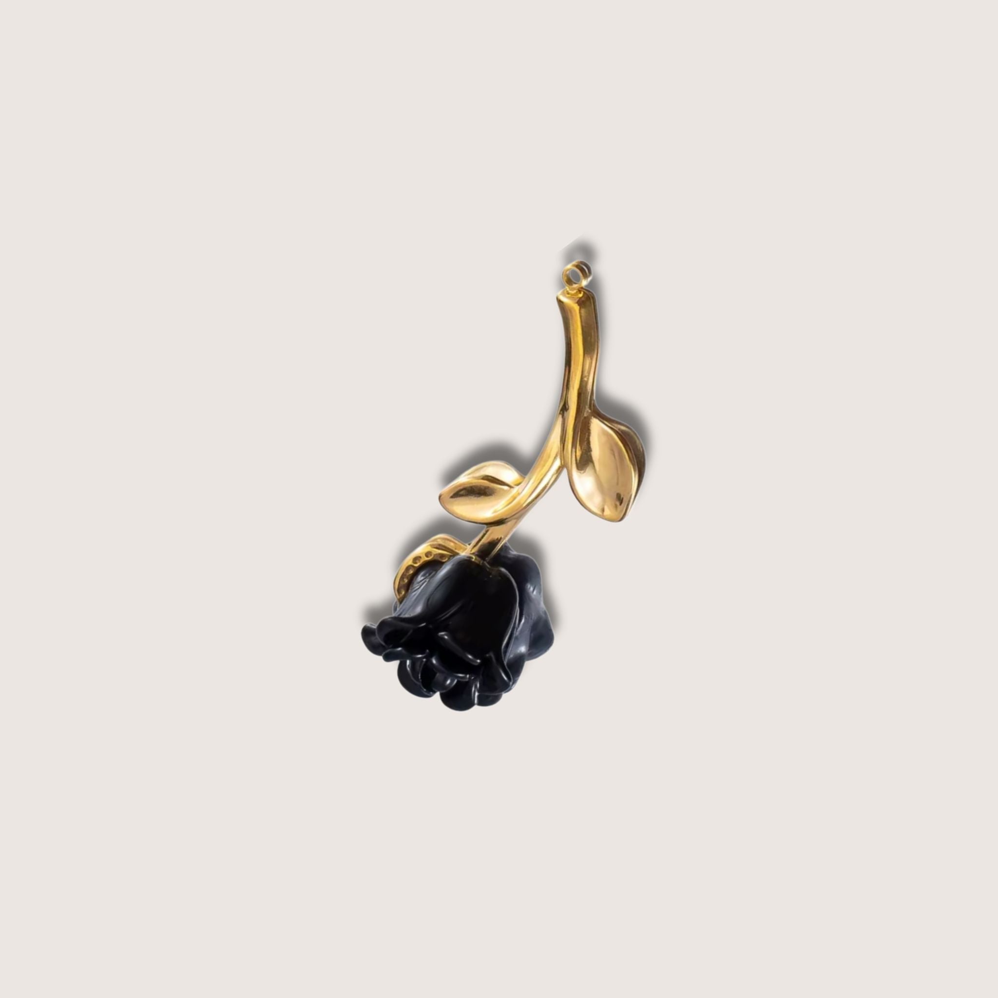 Black Flower Charms