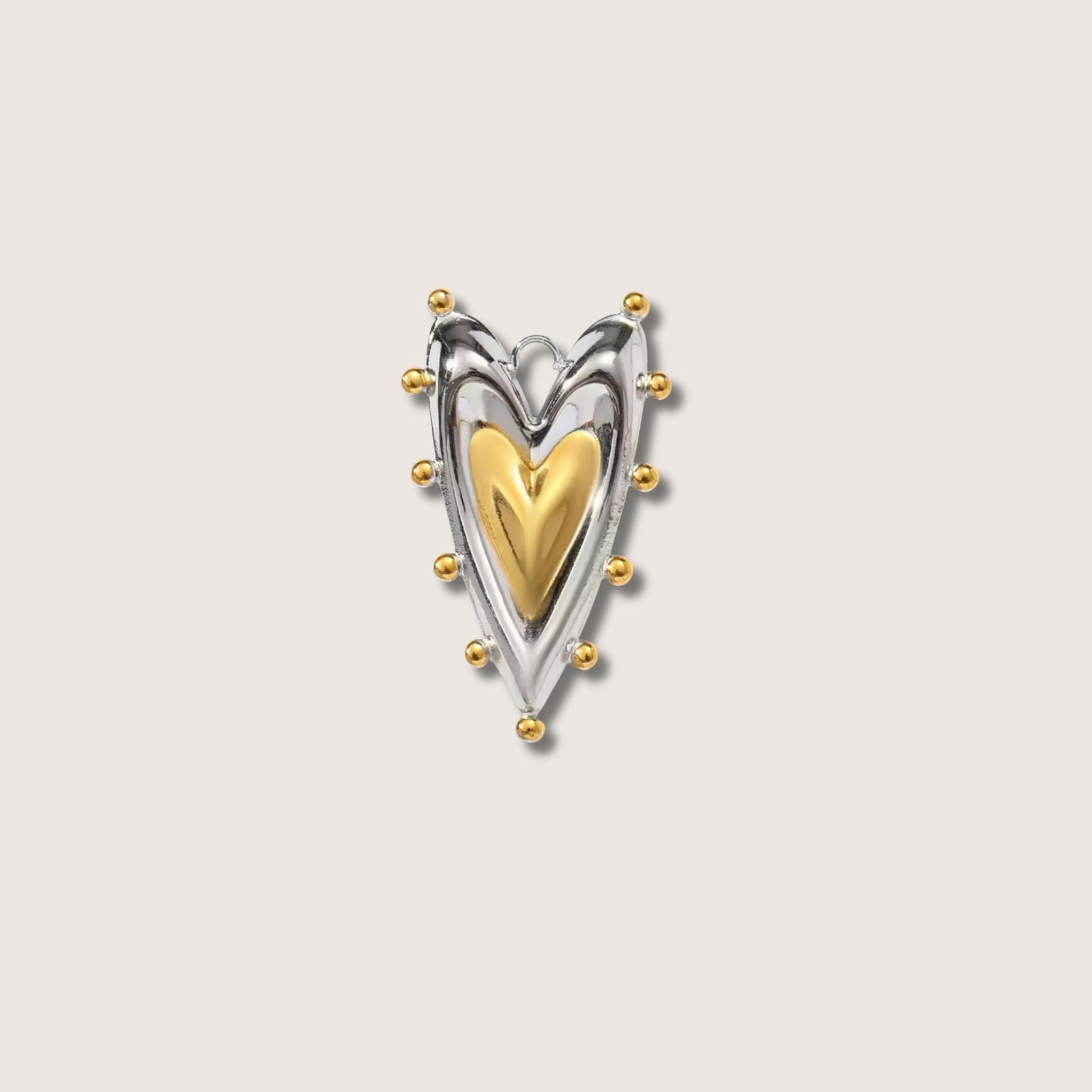 Mixed Metal Heart Charms