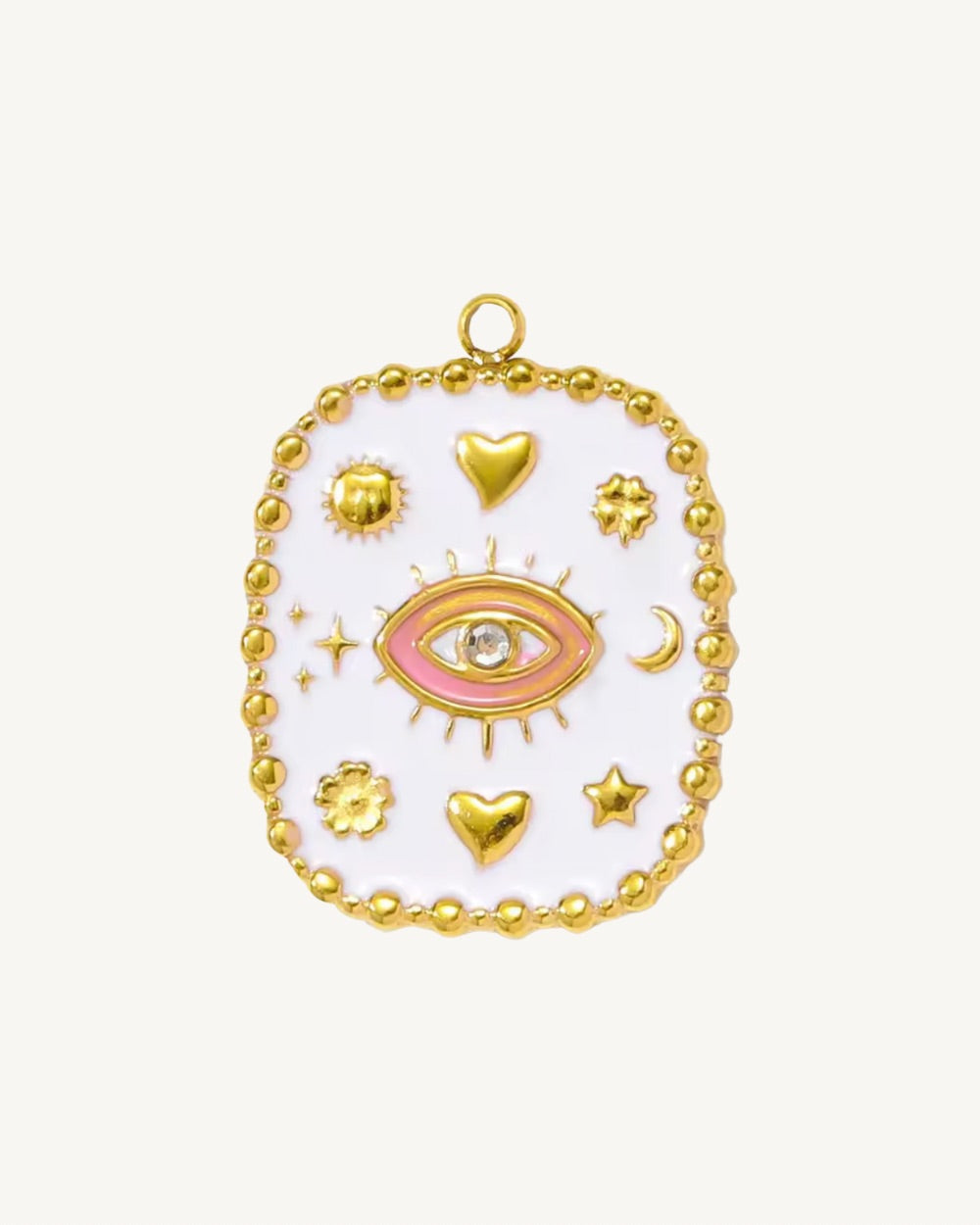 White Evil Eye Charms