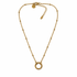 Gold dotty carabiner necklace with detachable clasp