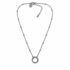 Silver dotty carabiner necklace with detachable clasp