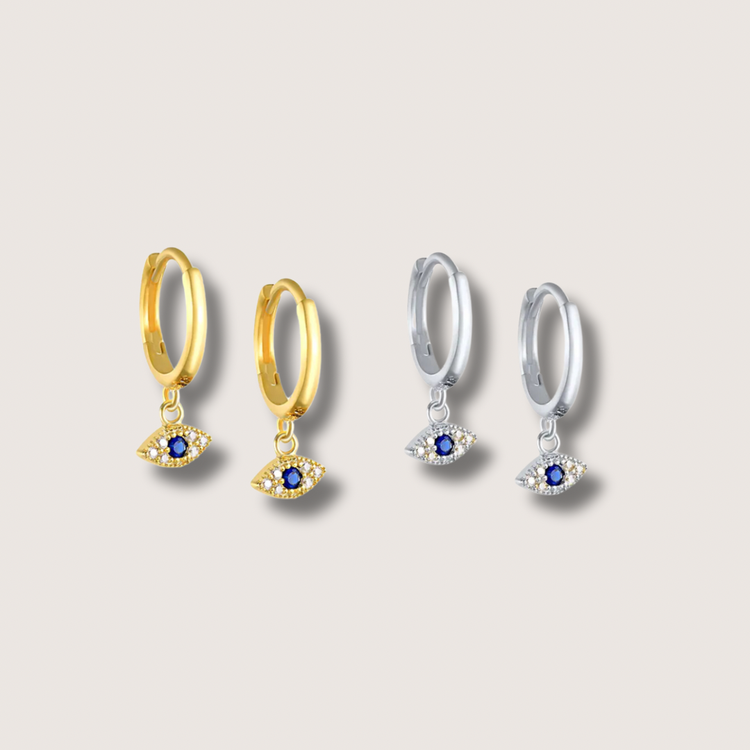 Evil Eye Huggie Hoop Earrings