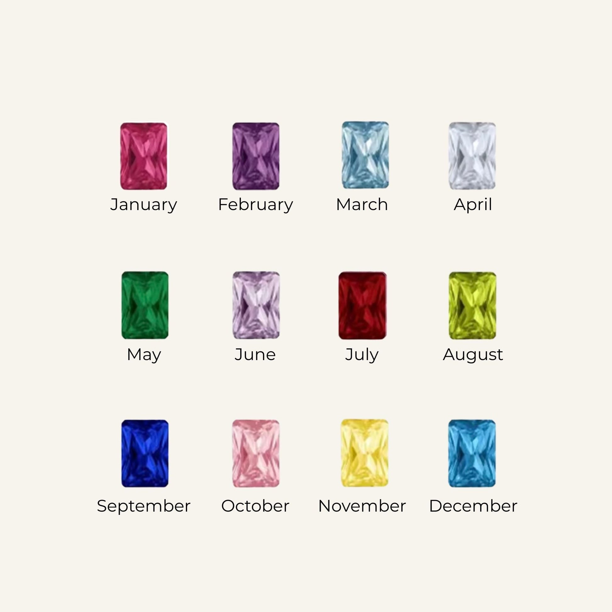 Birthstone Initial Necklace