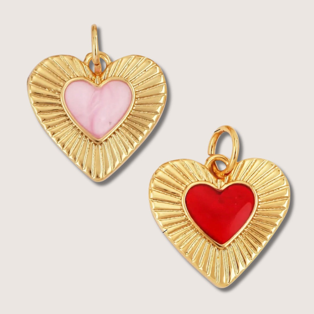 Colour Heart Charms
