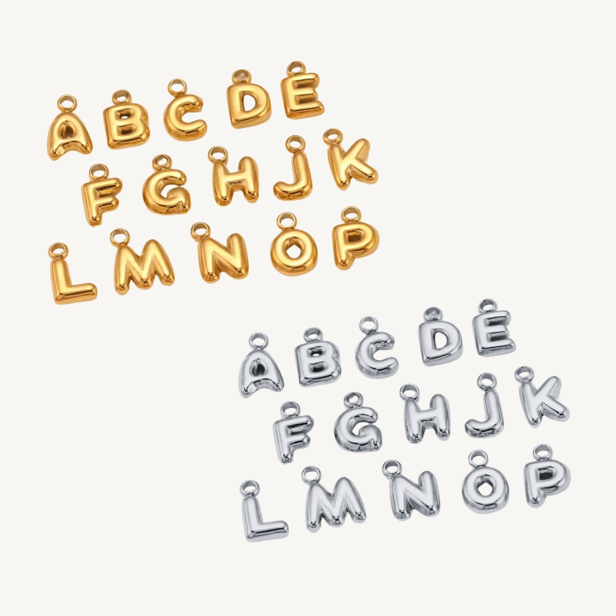 Mini Bubble Initial Charms
