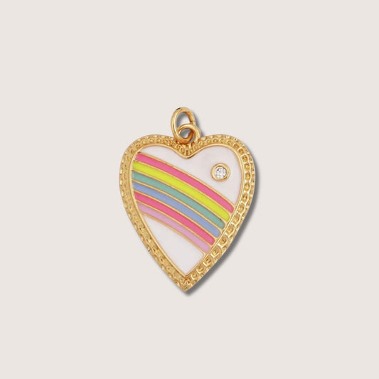 Rainbow Heart Charms