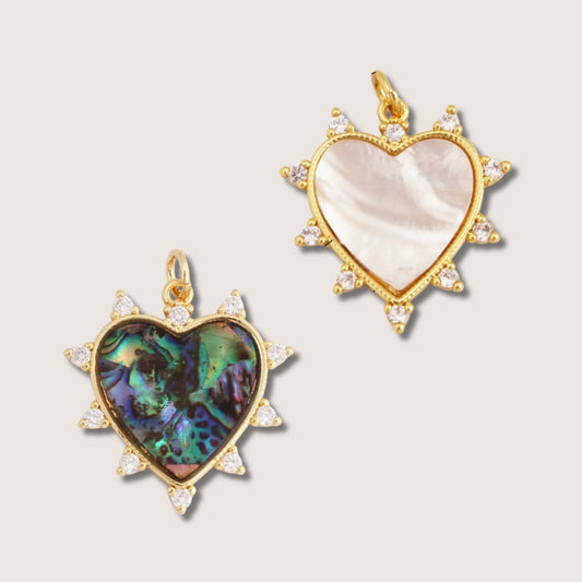 Shimmer Heart Charms