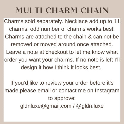 Multi Charm Chain Necklace
