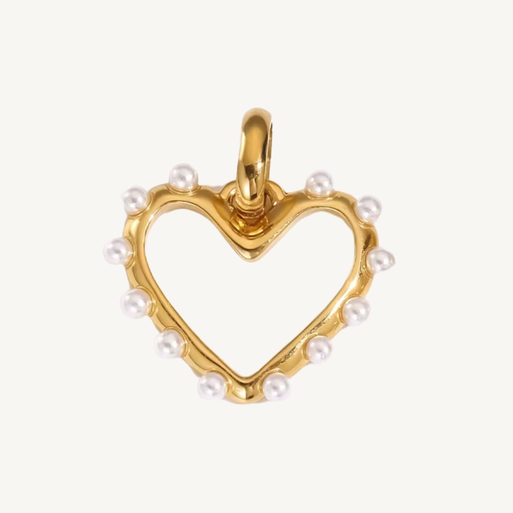 Pearl Heart Charms