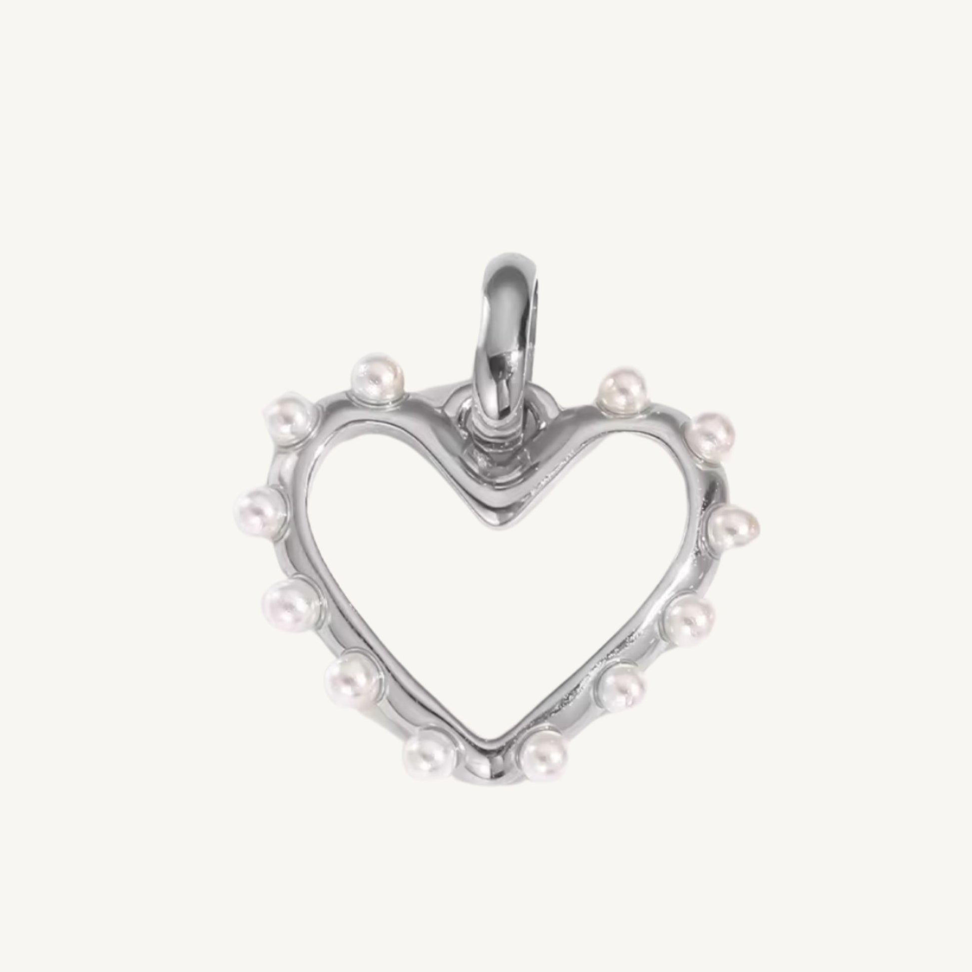 Pearl Heart Charms