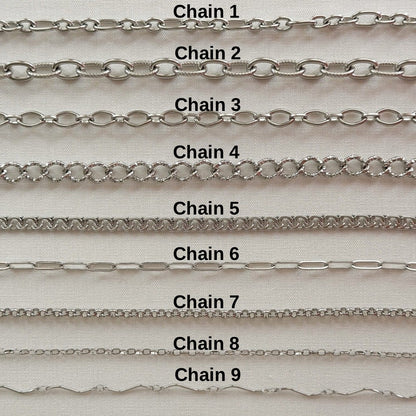 Silver Multi Charm Necklace Chains