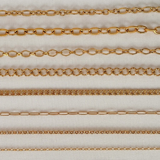 Gold Multi Charm Necklace Chains