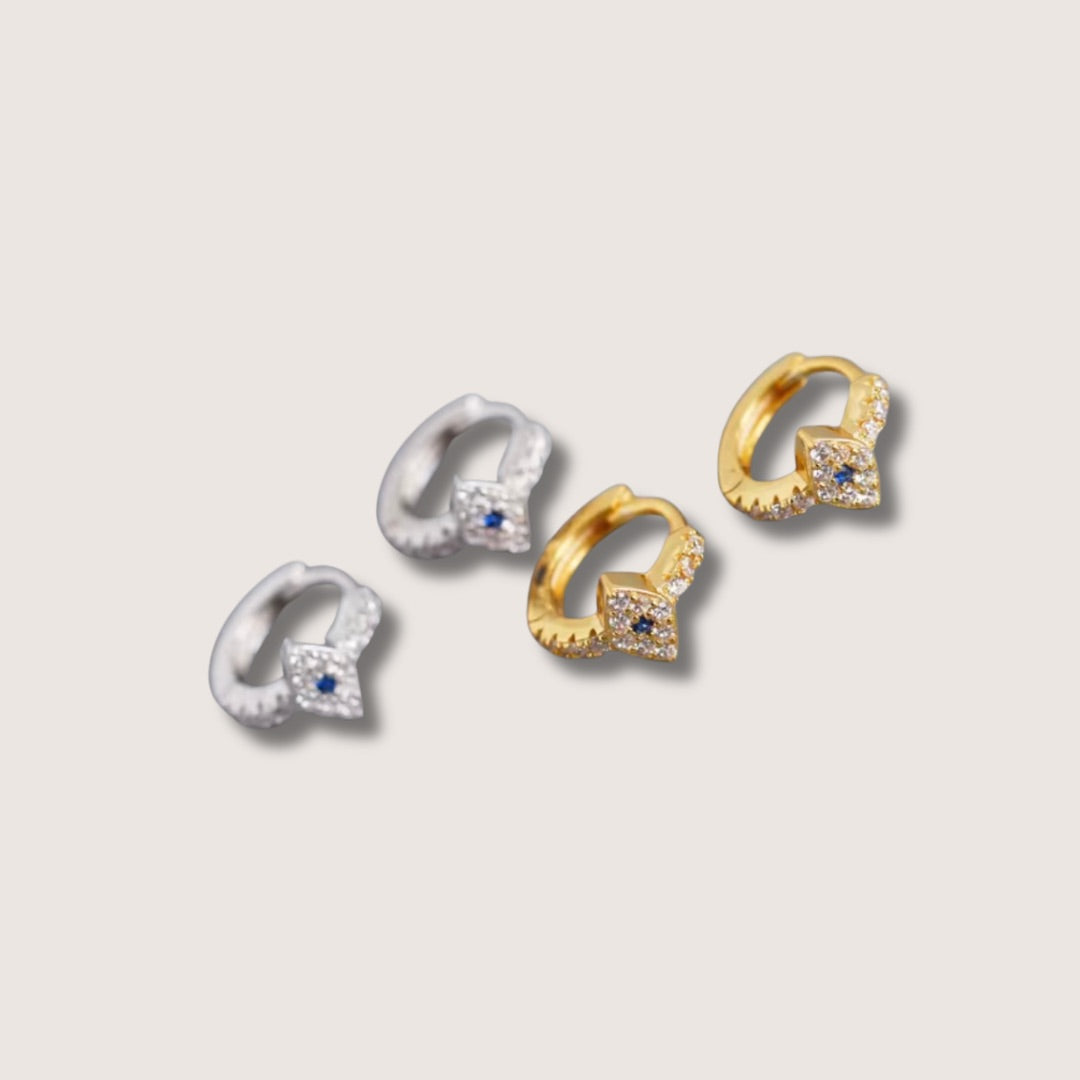 Evil Eye Huggie Hoop Earrings