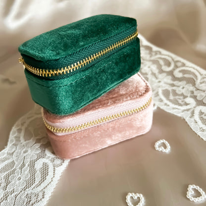 Mini Plush Velvet Jewellery Case