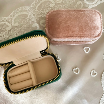 Mini Plush Velvet Jewellery Case