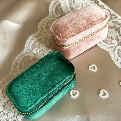 Mini Plush Velvet Jewellery Case