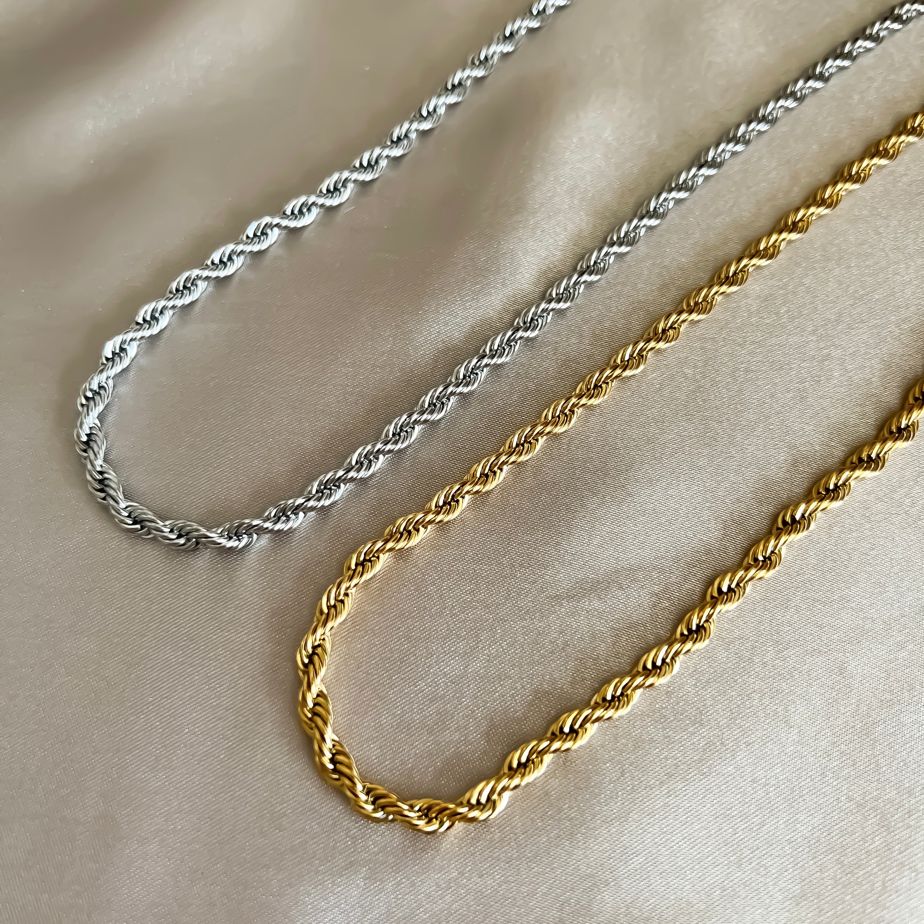 Cheap mens gold hot sale rope chains